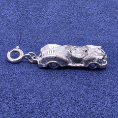 Vintage Monet Bracelet Charms Oldie Sports Car Roadster & Sewing Thimble