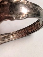 Vintage Roger’s Spoon Ring Silver Plate Tone Size 5.5 & 7.5 Adjustable Lot of 2