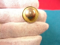 FANCY VTG ANTIQUE ROSE GOLD FILLED “D” COLLAR STUD BUTTON WITH “DWB”? MONOGRAM