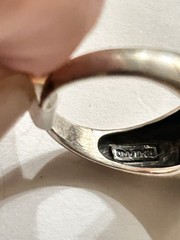 Sterling Silver 925 Statement Scroll Signet Ring Artistic Filigree Openwork, S 8