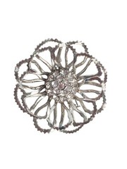 VTG Sarah Coventry 1968 Silvertone and Rhinestone “Allusion” Flower Pin