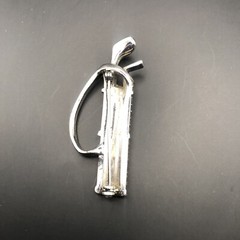 Vintage Rhinestone Silver Tone Golf Bag with 2 Clubs Brooch Pin
