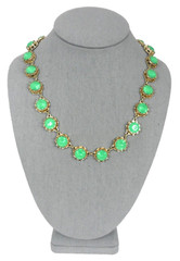 J Crew Georgian Riviere Necklace Anna Wintour Collar Chrysoprase Green Collet
