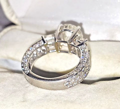 Vintage Lady’s 2.85ct Natural Diamond 5.35 TCW Platinum 900 Engagement Ring