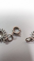 Vintage Sun Face Link Bracelet Sterling Silver Highly Detailed 7 Inch Celestial