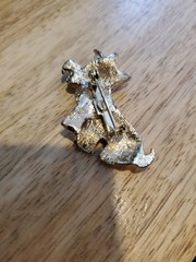 Vintage Schnauzer Puppy Dog Brooch Pin Googly Eye Doesnt Move