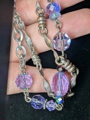 Kirks Folly Love Never Dies Lavender Dream Two Chain Bracelet Copper Color Wear