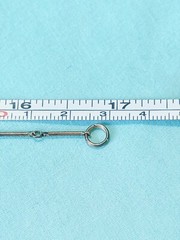 Vintage Sterling Silver 925 Green Glass Dangle Charm Bar Link Necklace 17″
