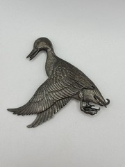 Vintage 1968 Sid Bell Tully NY Goose / Duck Brooch / Pin Sterling Silver