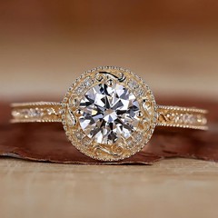 1.2 Ct Round Cut Lab Grown Diamond Engagement Ring 14K Yellow Gold Fn