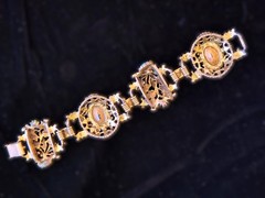 Vintage Ornate BOHO CHIC Gypsy Bracelet 7″ extended length – b1108
