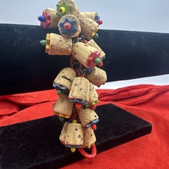 Exclusive Depression Era Cork and Multicolored Bakelite Bracelet. See pics.