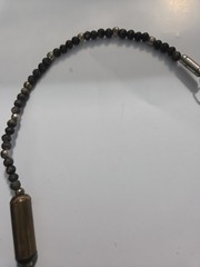 Vtg. Brass, Copper? Wood Beads Tribal Necklace, Large Round Disks