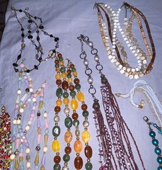 Great Lot 18 Vintage to More Modern Multi-Strand Necklaces Many Many Designs