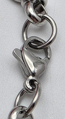 Vintage Silver Tone Oval Link Chain Bracelet 7in Chunky Minimalist Classic
