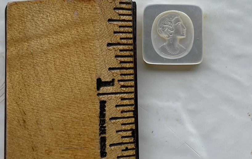 Vintage Cameo of Roman Classic Empire Victorian Female Portrait Mother Of Pearl