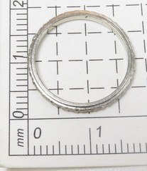 Antique Art Deco Wedding Band 18K White Gold Ring Size 4.5 UK-I Width 1.77 MM