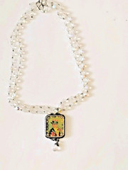 RARE Maximal Art Double Strand Necklace John Wind Patriotic Americana July 4th