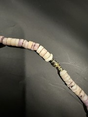 VTG Hawaiian White Puka Shell Necklace Barrel Clasp pre-owned 17 Inches
