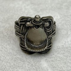 Vintage Nickel Silver Saddle Cowboy Ring Size 12 Benefits Charity Free Ship