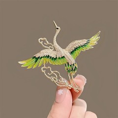 Exquisite Crane Brooch Retro Elegant Pin Brooches Party Decoration Versatile