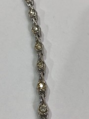 Bogoff Necklace Choker Rhinestone Silver Tone 15.5 in Length – Vintage