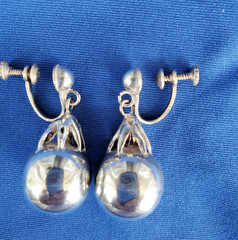 Original Vintage 925 Sterling Silver Dangle Drop Earrings Jewelry Gift Women