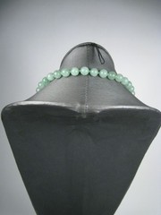 Vintage Jade Butterfly Necklace Jadeite Green Beaded 26 in Beaded Pendant Tassel