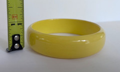Vintage Bakelite Lemon Yellow Bangle Bracelet