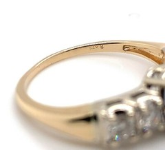 14k Yellow Gold 1.52 Carat Genuine Natural Sapphire and Diamond Ring (#J5570)