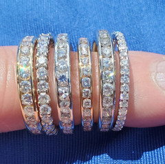 NATURAL EARTH MINED DIAMOND Wedding Band VVS Eternity Anniversary Stacking Ring