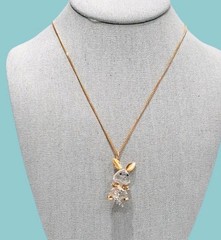 Vintage Swarovski Crystal Memories Bunny Rabbit Pendant/Necklace SEE DESCRIPTION