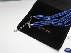 Joan Rivers Starlet Faux Lapis Blue Flower Necklace Classic Collection New w Box