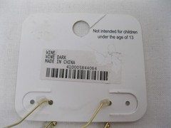 Charming Charlie Dark Wine Dangle Pierced Earrings Gold Tone French Wire NWT