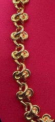 Vintage 1980’s Anne Klein Couture Gold Tone Knot Link Choker Necklace 17in
