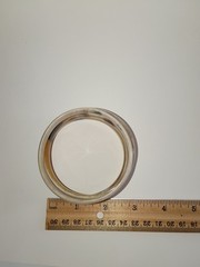 4 VTG BUFFALO HORN Boho Skinny Bangle Bracelets Natural Tan Cream Color