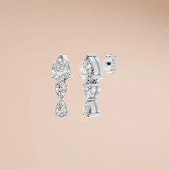 2.03 CTW Pear Lab Grown Diamond Drop Dangle Earrings Fine Jewelry