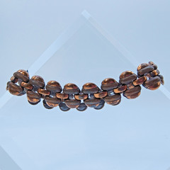 Vintage Copper Link Bracelet Mid-Century Modern Brutalist Boho Statement