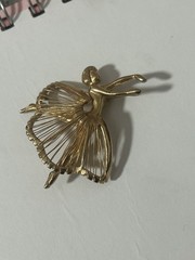 Natacha Brooks Ballerina Brooch – signed – Rare Variation – Anna Pavlova
