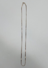 925 Italy Herringbone Necklace 18in Sterling Silver 2g Flat Sleek Unisex Chain