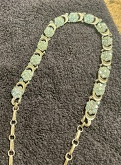 vintage CORY rhinestone necklace Signed Aqua Blue Beautiful Stones Pre-Loved