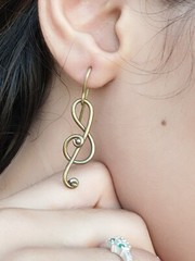 vintage brass earrings