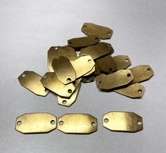 40 pc. Raw Brass Finding with holes for connecting- Smooth finish- 1 1/2″ x 3/4″