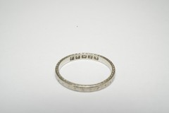 Original BELAIS 18k White Gold, Diamond Anniversary Ring – Dated 1927 – Size 7
