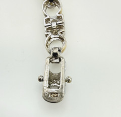 Vintage Signed FAS 925 Two Tone Sterling Silver Vermeil CZ Tennis Bracelet