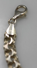Milor 925 sterling silver Triple link chain charm bracelet Italy 6 3/4″