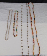 Lot of 14 NECKLACES Various Sizes Beaded Stones Shells Metal Wood Beads