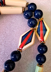 Vtg Americana Red White & Blue Jewelry Lot Necklace Flag Pins Earrings