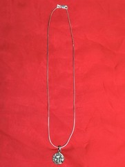 Vintage 925 Sterling Silver Celestial Sun Moon Necklace On Italian Silver Chain