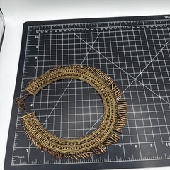 Rare Vintage Stella & Dot Egyptian Revival Necklace • Gold‑Tone Statement Bib